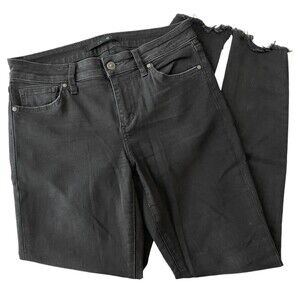 Joes Frayed Hem Skinny Denim Jeans Black 28